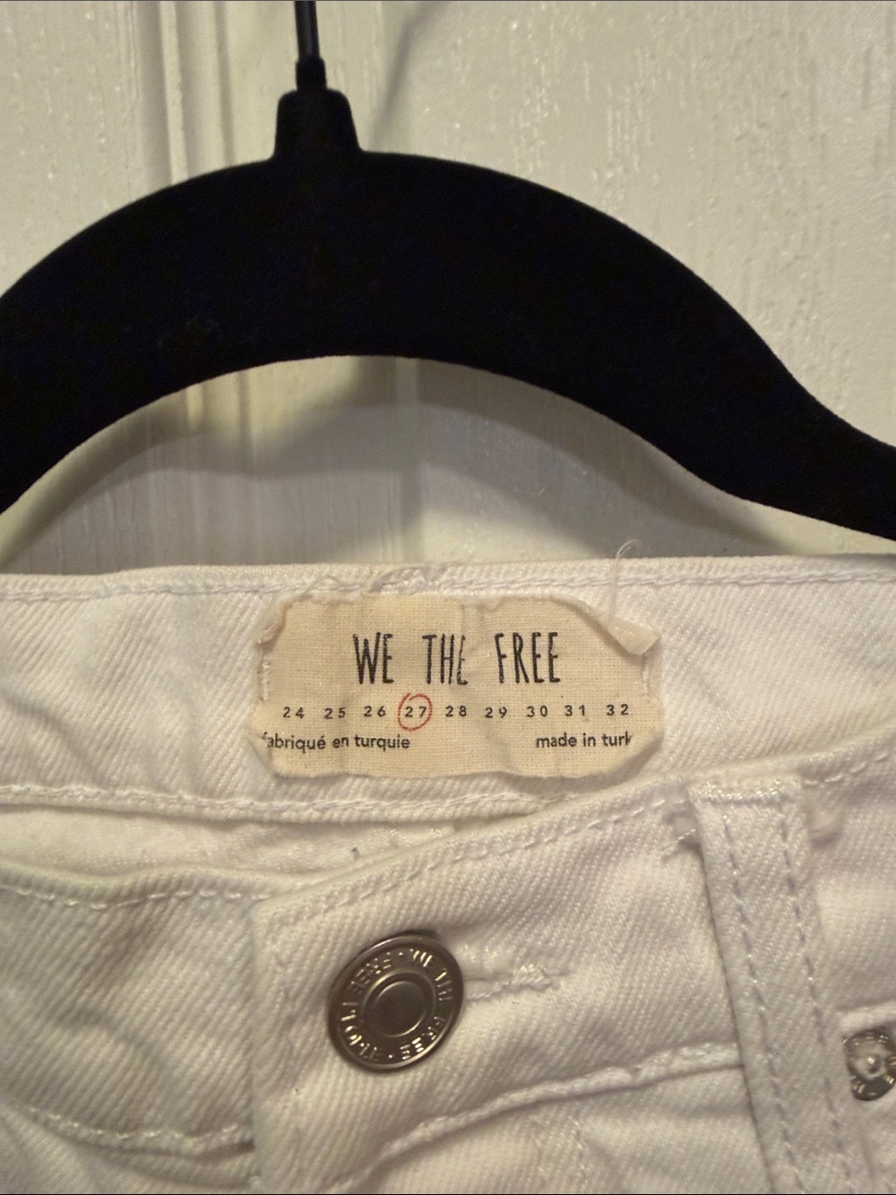 Free People High-Rise White Distressed Women's Jeans - 27 - Picture 2 of 11